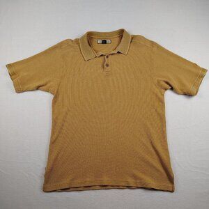 Tommy Bahama Silk Blend Shirt Tan Pique Knit Mens Large